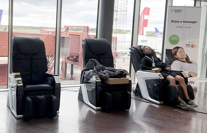 Hyr massagestol under dagens shopping