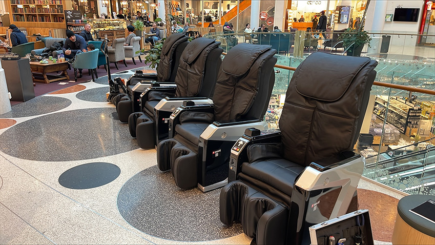 Massagestolar på Väla Centrum i Helsingborg